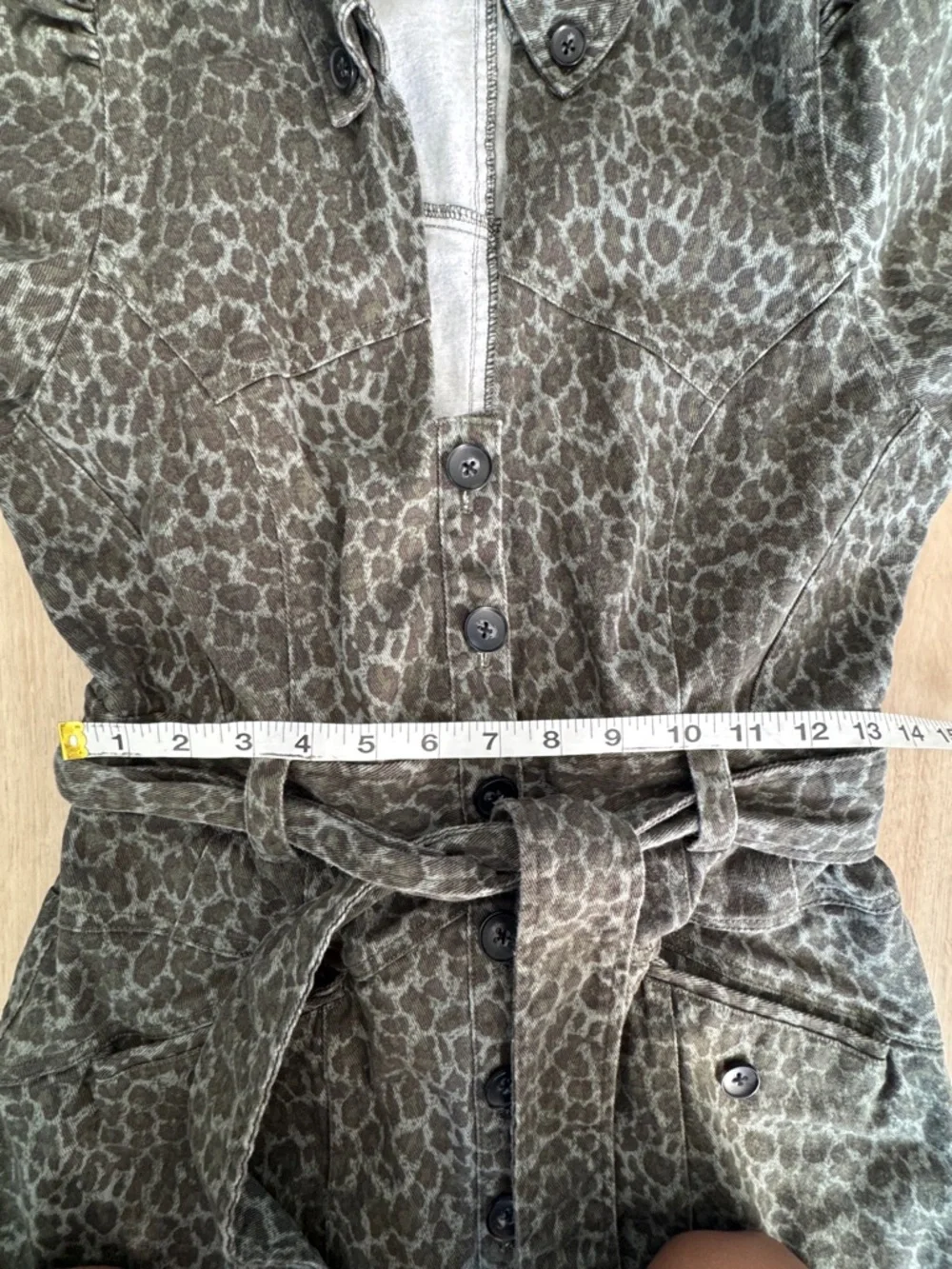 Marissa Webb MERA LEOPARD PRINT CANVAS MINI DRESS sz 8 - Picture 5 of 10